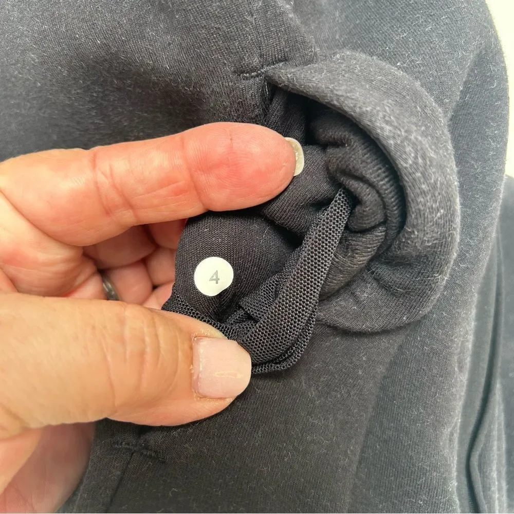 Lululemon City‎ Bound Hoodie Black Full Zip Sweatshirt Hood Size 4